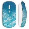 Wireless Mouse - Clouds - Blue - USB Wifi Key Included - Compatible Mac and PC - Wireless Technology