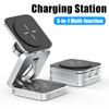 Portable 3 In 1 Foldable Wireless Charger Stand Dock for iPhone 16 15 14 13 Holder Magnetic Fast Charging Station for Apple Watch S10 Ultra