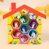 Montessori Bee House Wooden Toy: Enhancing Toddler Hand-Eye Coordination, Brain Development, and Color Recognition