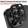 Metal Lens Protector Case for IPhone 15 14 Pro Max Camera Tempered Glass Film for IPhone 15 Pro 14 Plus 15 Pro Max Armor Lens Shockproof Cover
