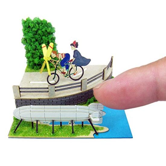 Sankei Studio Ghibli Mini Delivery Service Стрекоза и пропеллерный велосипед Бумажная поделка Кики в немасштабном исполнении MP07-10
