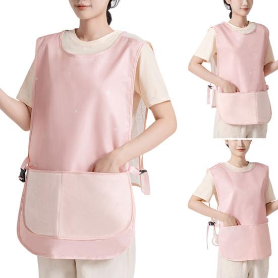 Vest Apron for Women Summer Kitchen Smock Oil Resistant Apron with Pockets Multi-Purpose Waterproof Apron for Cooking BBQ Hosting