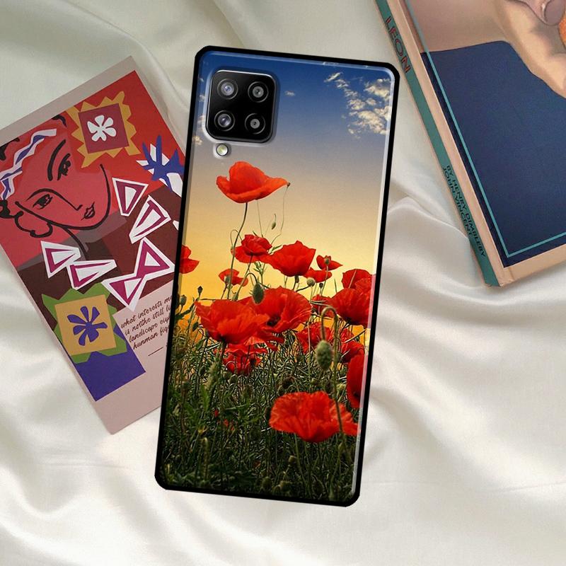Poppy Flower Bloom Case For Samsung Galaxy A73 A53 A33 A23 A13 A51 A71 A12 A22 A32 A42 A52 A14 A34 A54 Cover