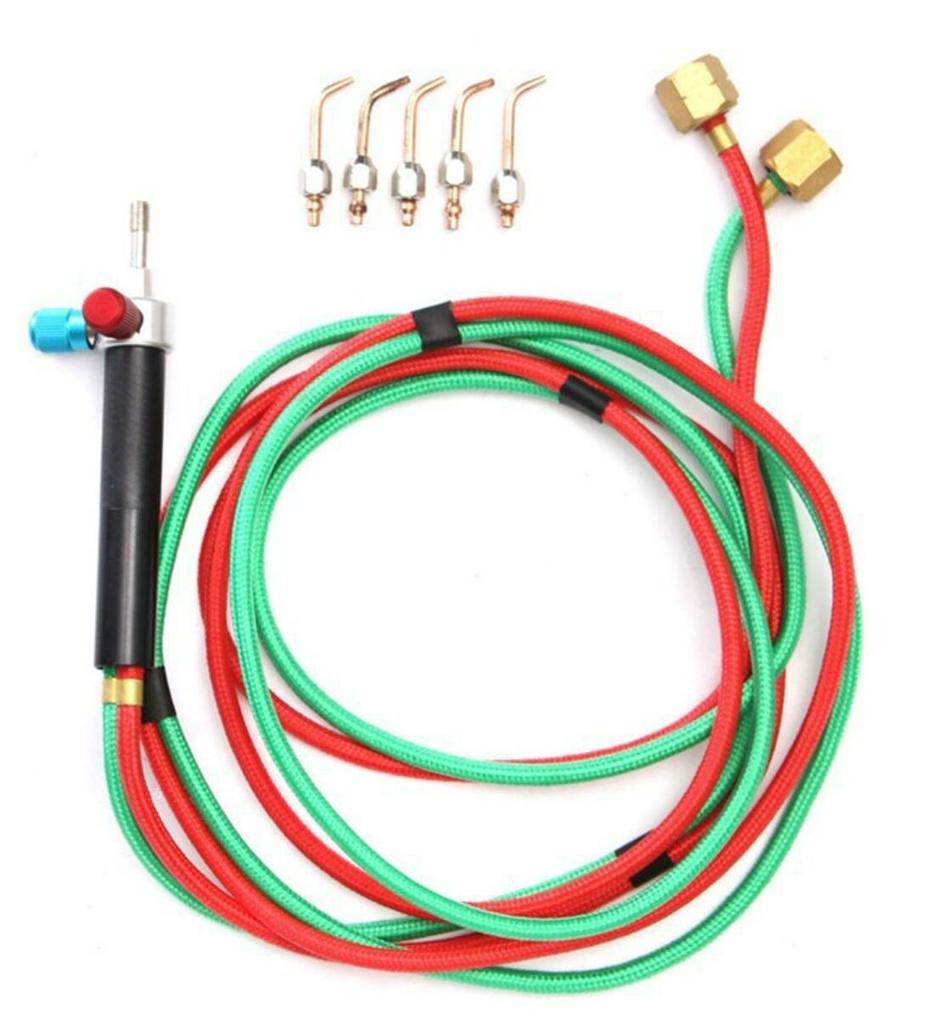 Mini Oxygen Torch Kit for Metal Soldering - Goldsmiths Jewellery Platinum Stainless Steel Acetylene Butane Burner Gadget