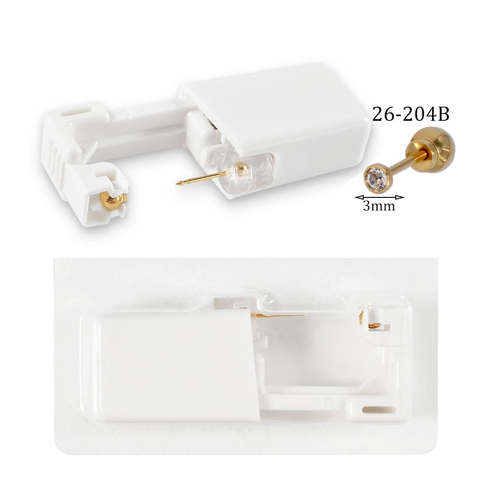 Простой в использовании 24-каратное золотое покрытие Различные хрустальные Безопасный Пистолет для прокола ушей Шарики Комплект Одноразовый Дезинфицирующий Машина для пирсинга ушей Гвоздики