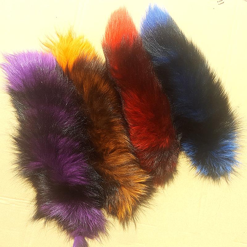 1pc Dyed Colorful Bag Cute Gifts Key Pendant Accessories Car Charm Wolf Fox Keychains Backpack Unisex Cosplay