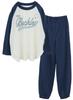 Kaituck Family LOVETOXIC Loungewear Pajamas, Long Sleeve, Raglan Sleeves, Spring/Autumn, Sizes 140cm, 150cm, 160cm (140cm, Navy)
