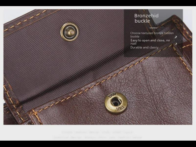 Men’s Retro Genuine Leather Wallet & Money Clip