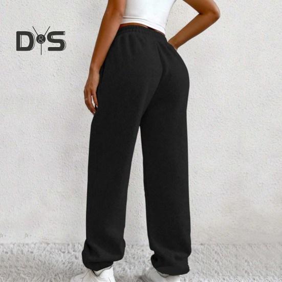 Женские спортивные штаны с высокой талией, свободные спортивные штаны с карманами, кроссоверы, спортивные штаны, удобные брюки для тренировок