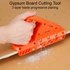 Plasterboard Edger with 10 Blades Drywall Plasterboard Fast Cutter Precise 45/60 Degrees Gypsum Board Hand Plane Drywall Edge Chamfer Woodworking