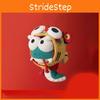 Zodiac Snake Year Mascot Plush Toy Cute Cartoon Tiger Head Pendant Chain Key