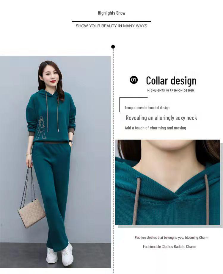 Спортивный костюм-тройка 2025 Весна-Осень, Свободный крой, Стройнящий, Повседневный – Модный, Омолаживающий и Трендовый