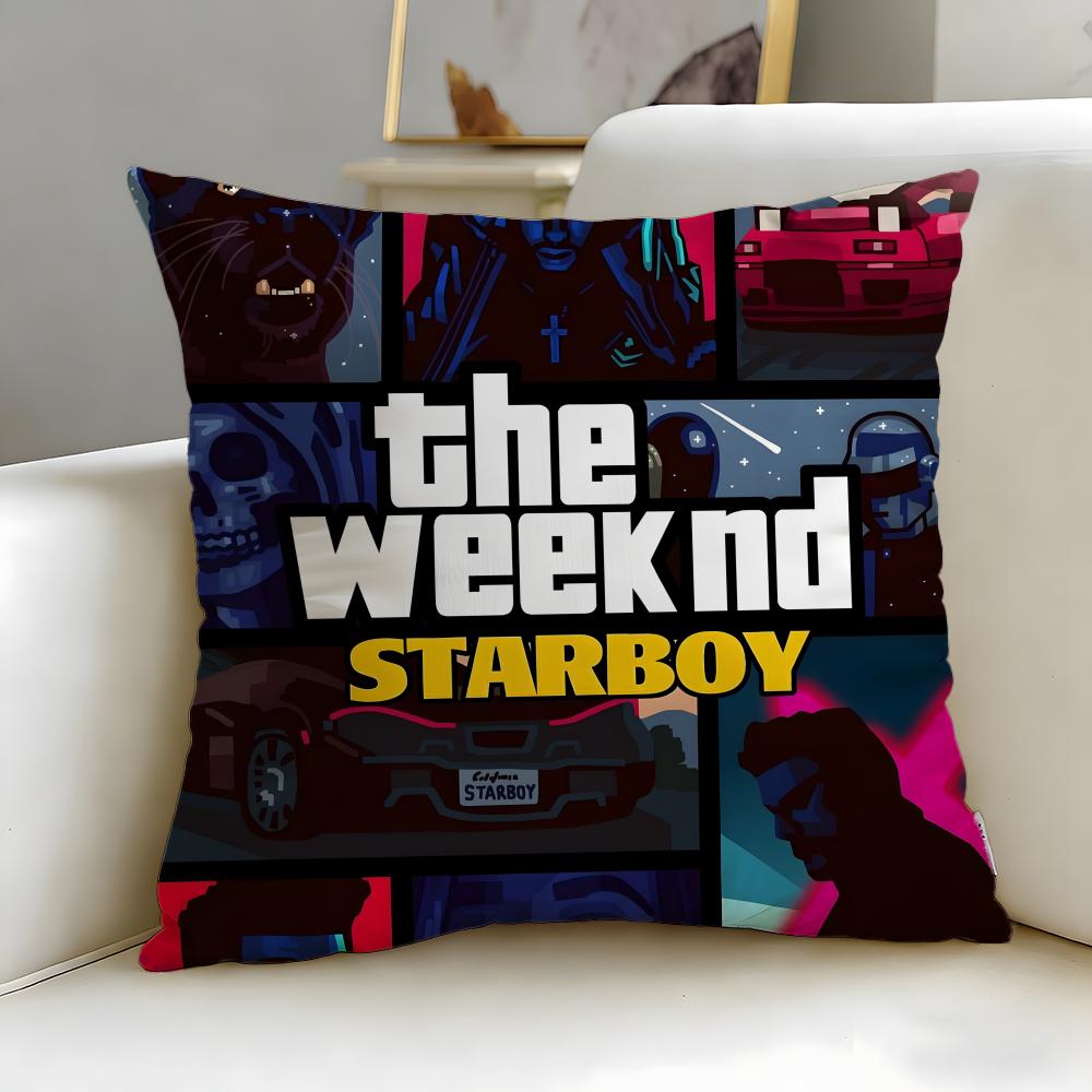 Популярный певец The Weeknd Наволочка Мягкая Легко стирающаяся Чехол для подушки Универсальный для Дивана Кровати Путешествий и Офиса