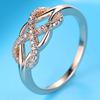 New Cubic Zirconia Crystal Infinite Love Rings For Women Fashion Design Statement Rose Gold Color Ring Wedding Jewelry