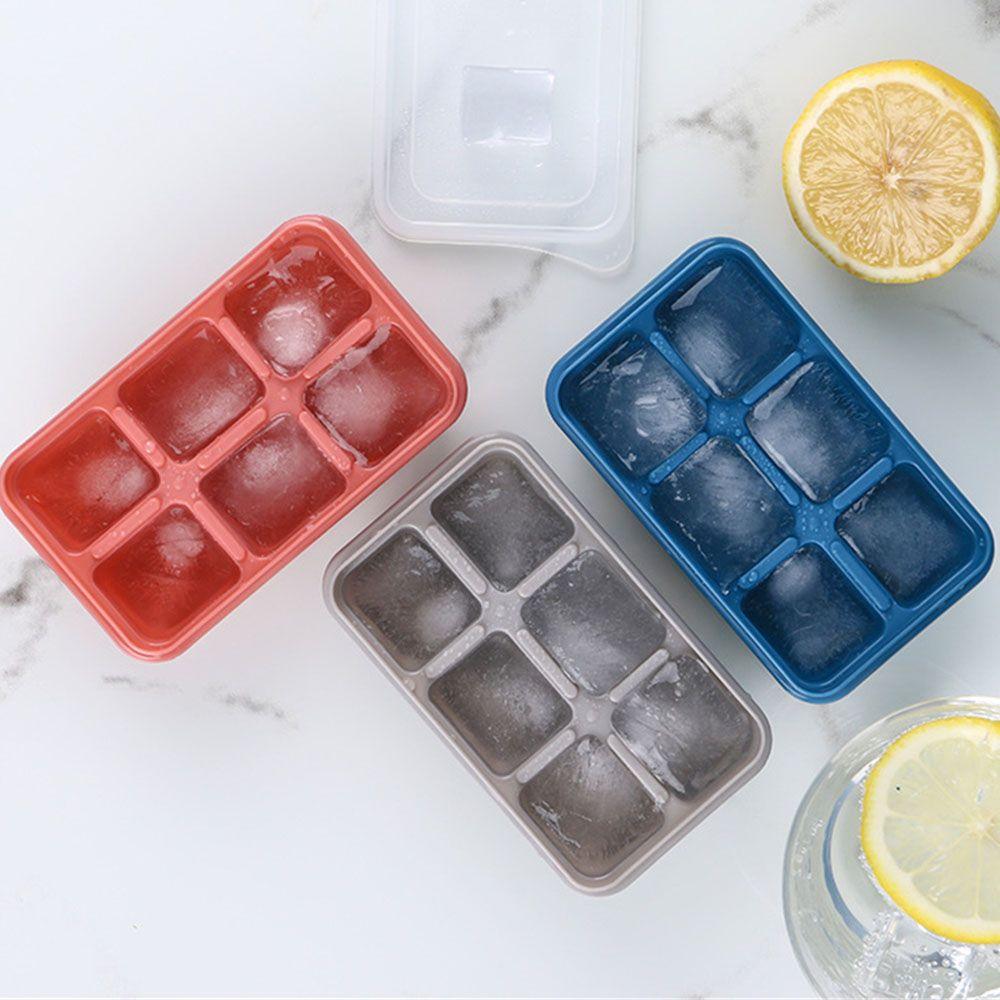 Чиллер Быстрое Охлаждение Гаджет Мягкая Силиконовая Форма Охлаждение Напитков Изготовление Кубиков Льда 6 Ячеек Форма для Льда с Крышкой
