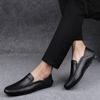 FashionBrand Men Genuine Leather Shoes Luxury Casual Shoes Business Flats Top Quality Mens Loafers Breathable Slip On Driving Man Shoes
