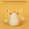 Capybara Alarm Clock with Night Light Dimmable Snooze Function Rechargeable Silicone Lamp