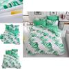 Ultra-soft Tropical Leaf Quilt Cover Doona Cover Duvet Cover Bedding Set Single Double King