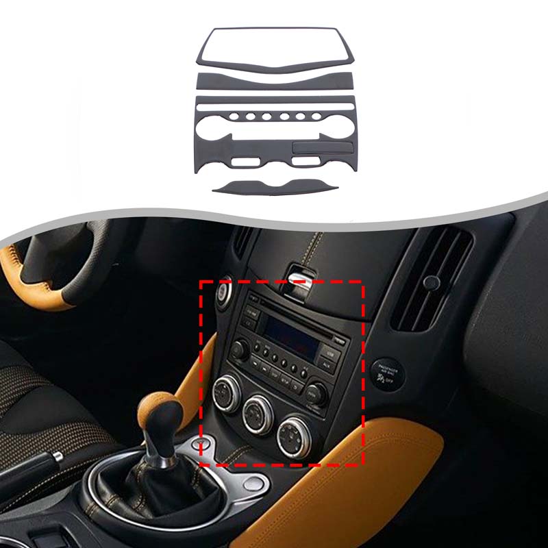 Для Nissan 370Z Z34 2009+ Автомобиль Мягкий Углеродный Волокно Верхняя Панель Приборов Консоль Отделка Накладка Наклейка Комплект Внутренние Аксессуары