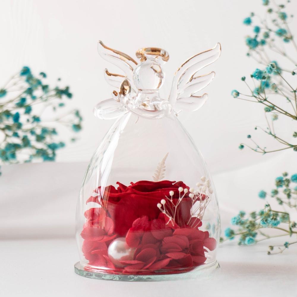 Eternal Flowers Mother's Day Birthday Gift, Angel Wedding with Beautiful Roses