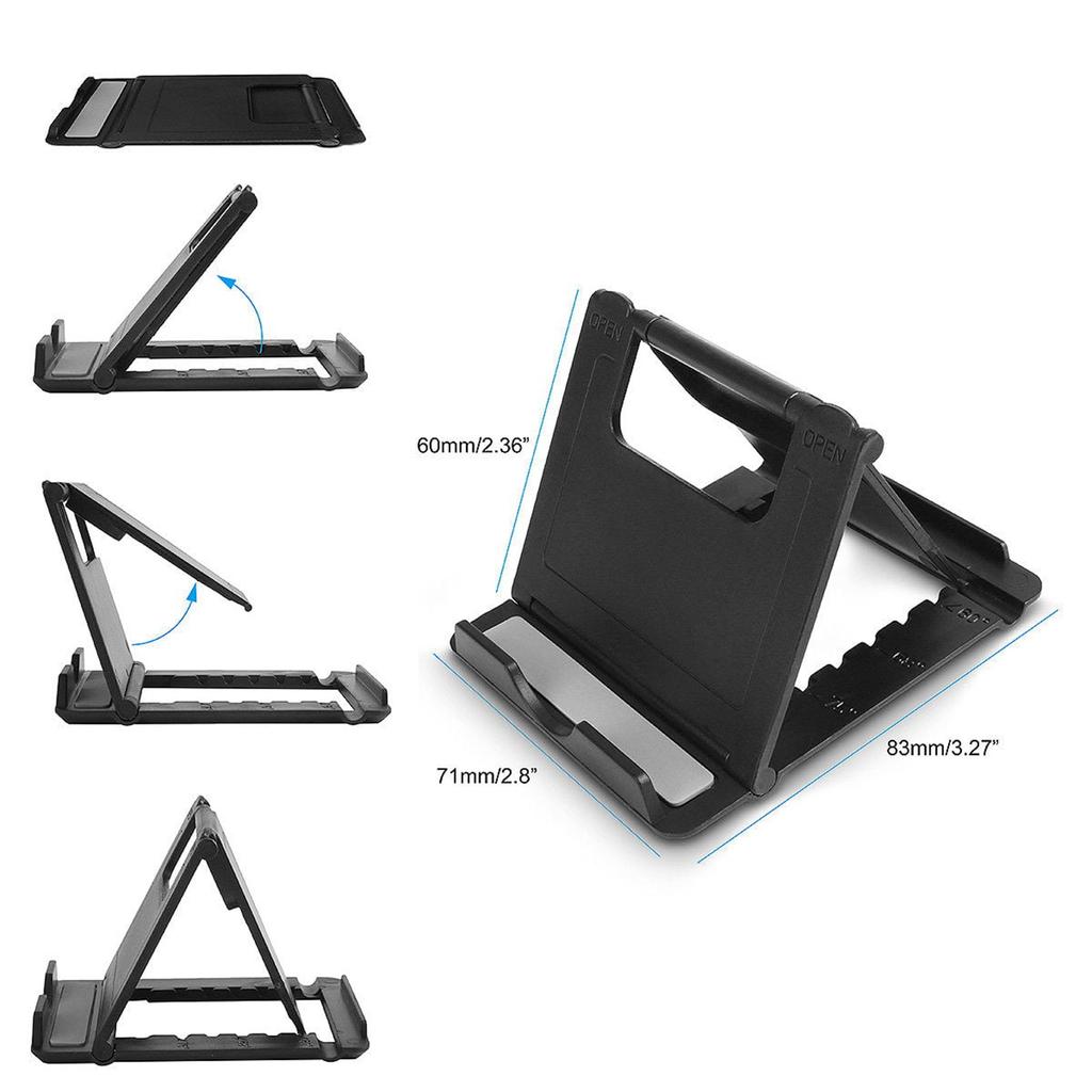 Foldable Phone And Tablet Stand Stand Universal Black