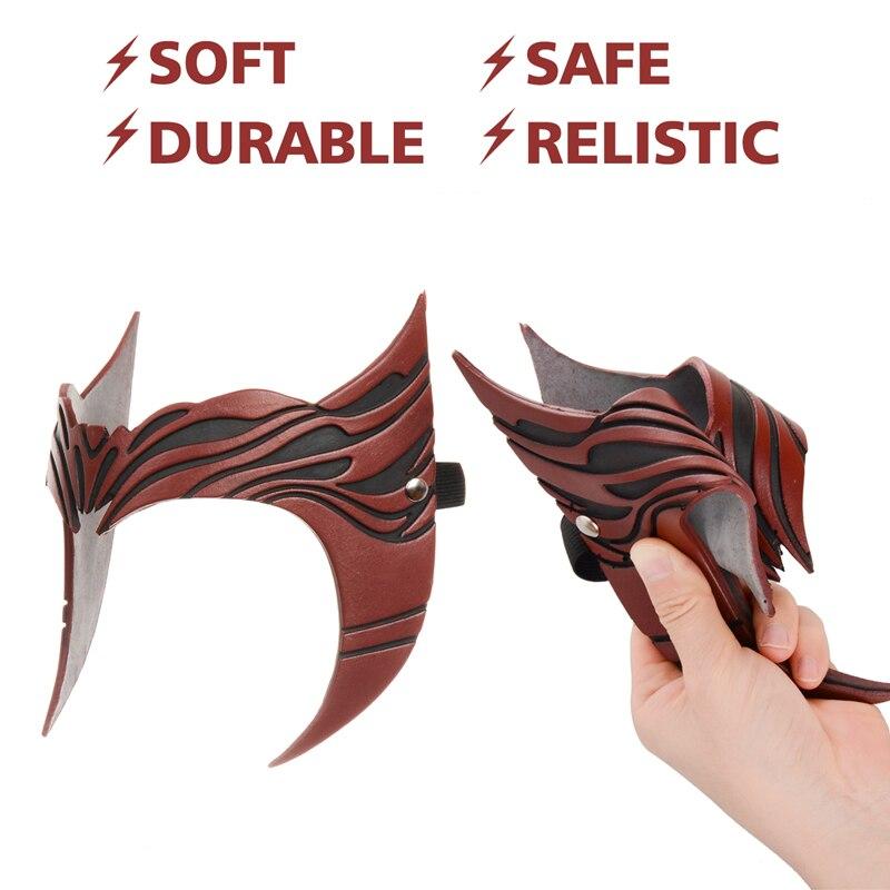 Костюм для косплея «Алая ведьма Ванда» Maximoff, маска с короной из искусственной кожи, головной убор, тиара для Хэллоуина, подарок, головной убор