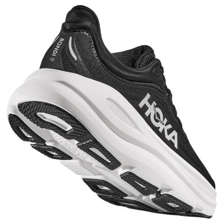 HOKA Bondi 9 черные белые мужские кроссовки 1162011-BWHT