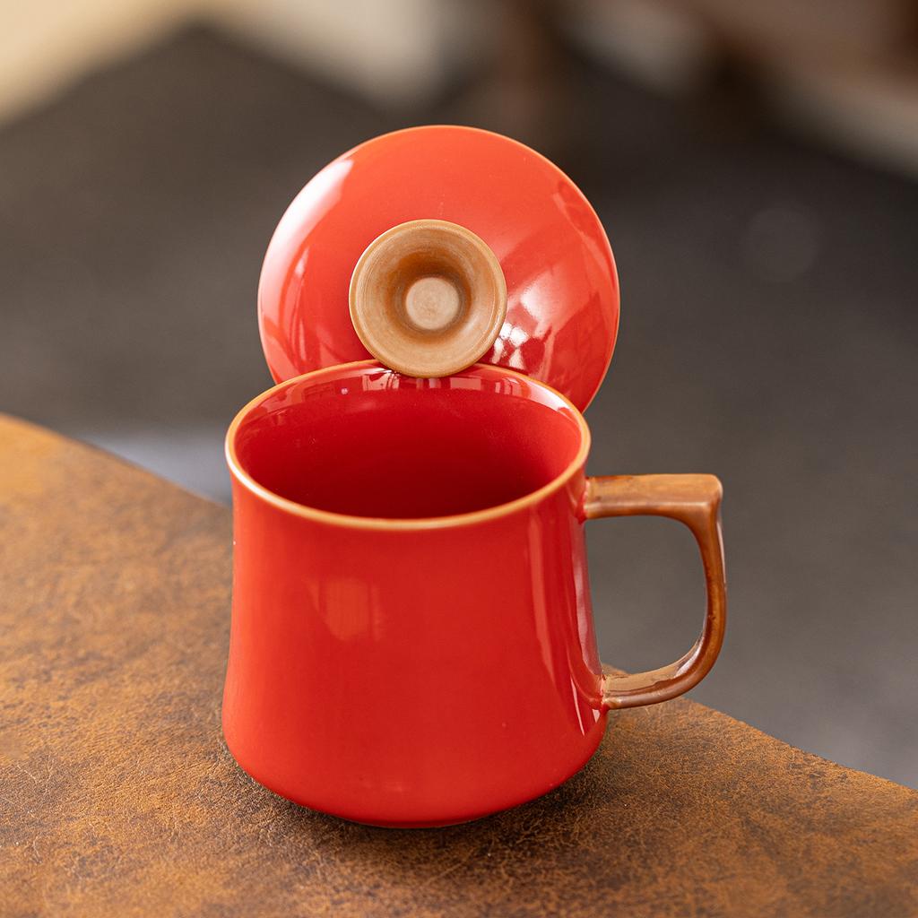 Ceramic tea cup Modern office cup Tea can Personal special teacup with lid Gift printing for customers