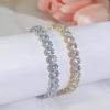 Женский золотой и серебристый теннисный браслет CMM, свадебные украшения с кубическим цирконием