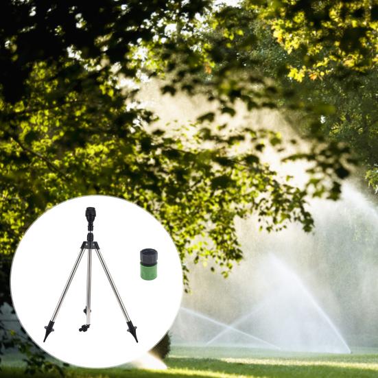 Вращающийся штативный дождеватель Автоматическое вращение на 360 градусов Регулируемая высота Двунаправленный полив Мелкое распыление Телескопический штативный дождеватель Сад