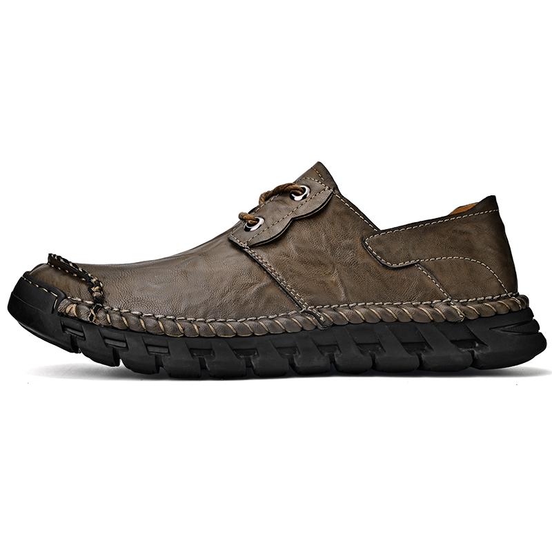 Handmade Genuine Leather Men's Casual Shoes Comfortable Moccasins Men Business Flats Shoes