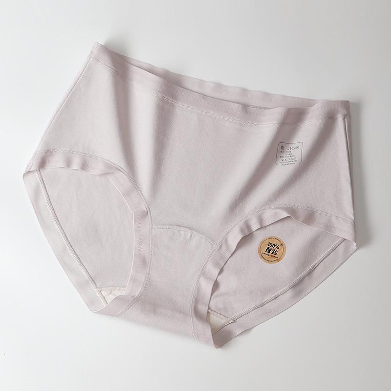 Женские весенне-летние хлопковые трусы-слипы 7A с антибактериальным эффектом, с высокой посадкой