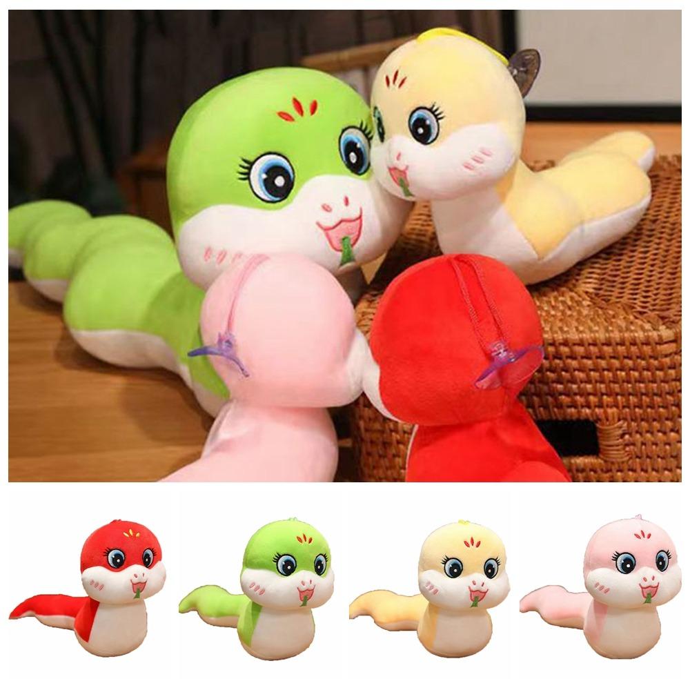 Big Eyes Snake Year Mascot Toy Long Tail Lucky Snake Doll Plushies Birthday Gifts