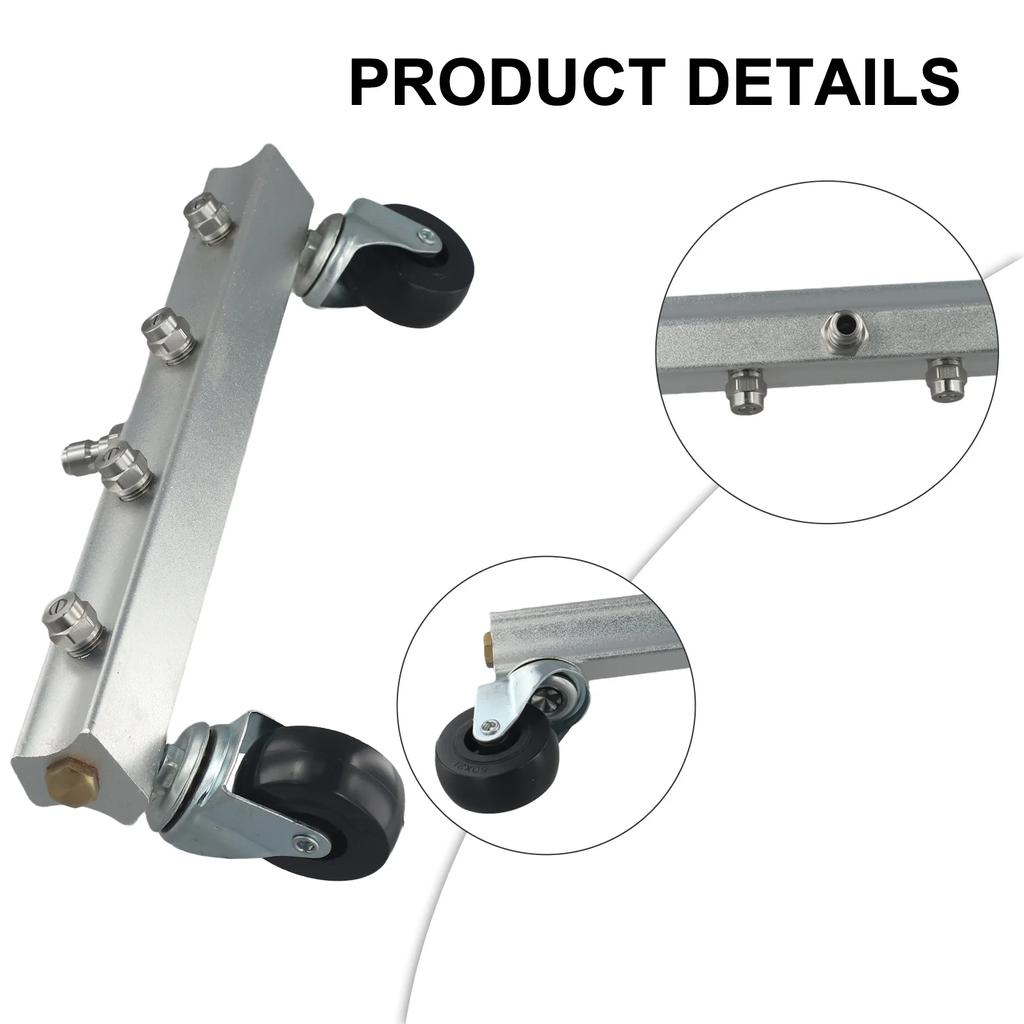 1 Set Under Car Pressure Washer Undercarriage Cleaner 4000 PSI Underbody Wash Broom Self-replaceable Nozzle Accessories