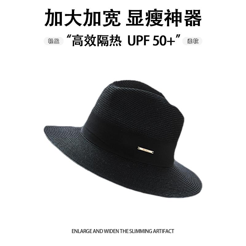 British French summer new hat women's sunshade sunscreen top hat fashion versatile Lafite straw hat wholesale
