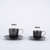BLACK VINTAGE INOX Black DW Cup & Saucer, 100ml, Made In Japan, Ideal for Cafes, Restaurants, Tea & Coffee, Stainless Steel, Aged Finish,