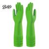 Latex Cleaning Gloves with Fleece Lined Dishwashing Gloves, Waterproof Natural Household for Bathroom Non-Slip Grip Long Cuff Warm Kitchen Laundry