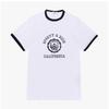Sporty   Rich Ringer Tee White California Emblem To073606205wh01