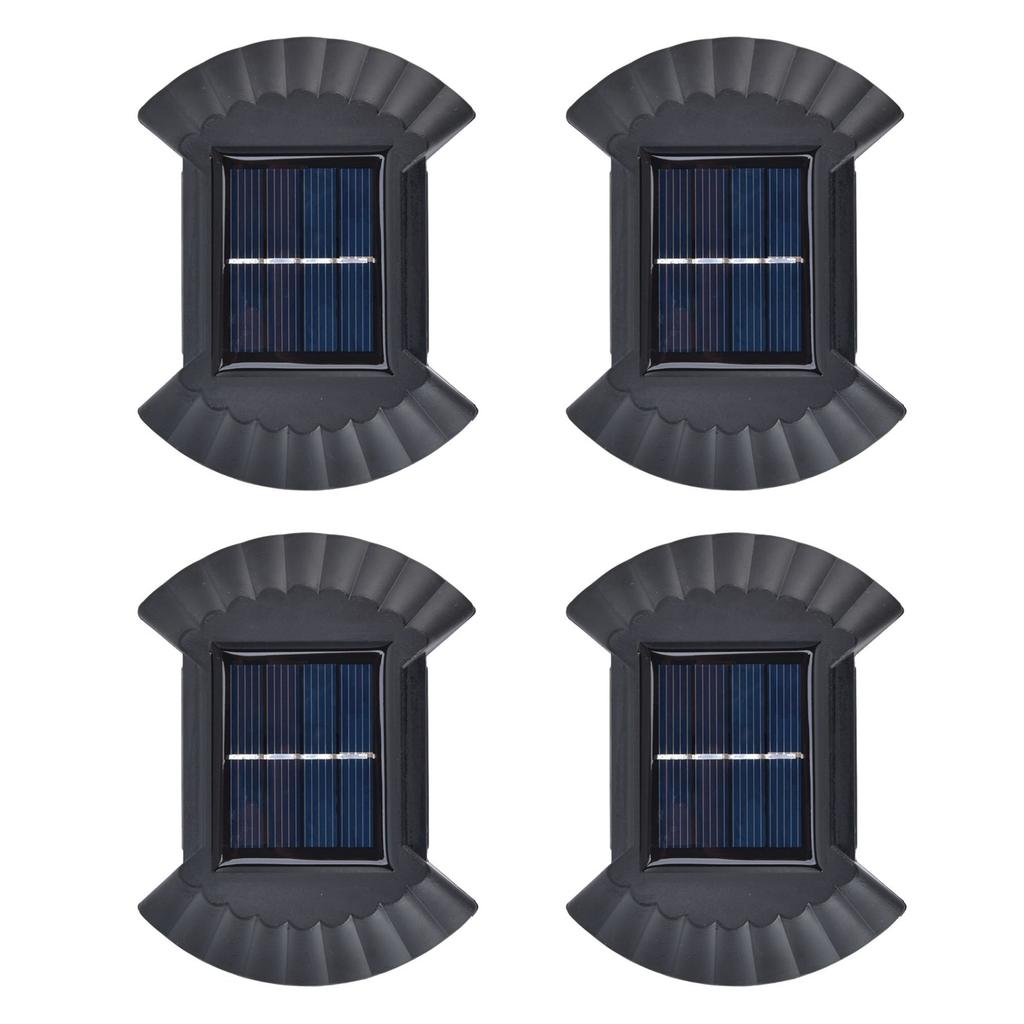 4 Sets Solar Wall Light Waterproof Multifunctional LED Solar Wall Light for Patio Yard Garden