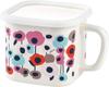 Toyoho Enamel Fluffy Flower Multi-Square Pot, White, Design, 1450ml, Plune. YJ-810