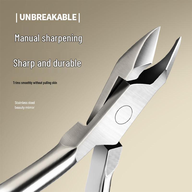 Professional D501 Stainless Steel Cuticle Nippers: Easy Hangnail and Dead Skin Removal, Double-Pronged Scissors for Manicures