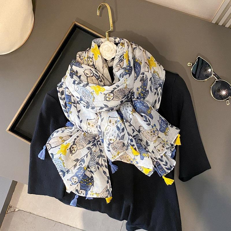 Осенний вискозно-хлопковый шарф Ацтекский Пейсли Цветочный платок шаль накидка Женские тонкие шарфы Мода кисточки Пашмина Высокое качество Фуляр