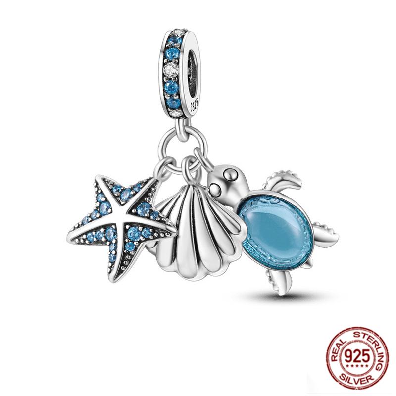 925 Стерлинговое Серебро Красочный Ловец Снов Светящийся Светлячок Подарок Самолет Земля Шармы Подходят Оригинальный Подвеска DIY Изготовление Ювелирных Изделий