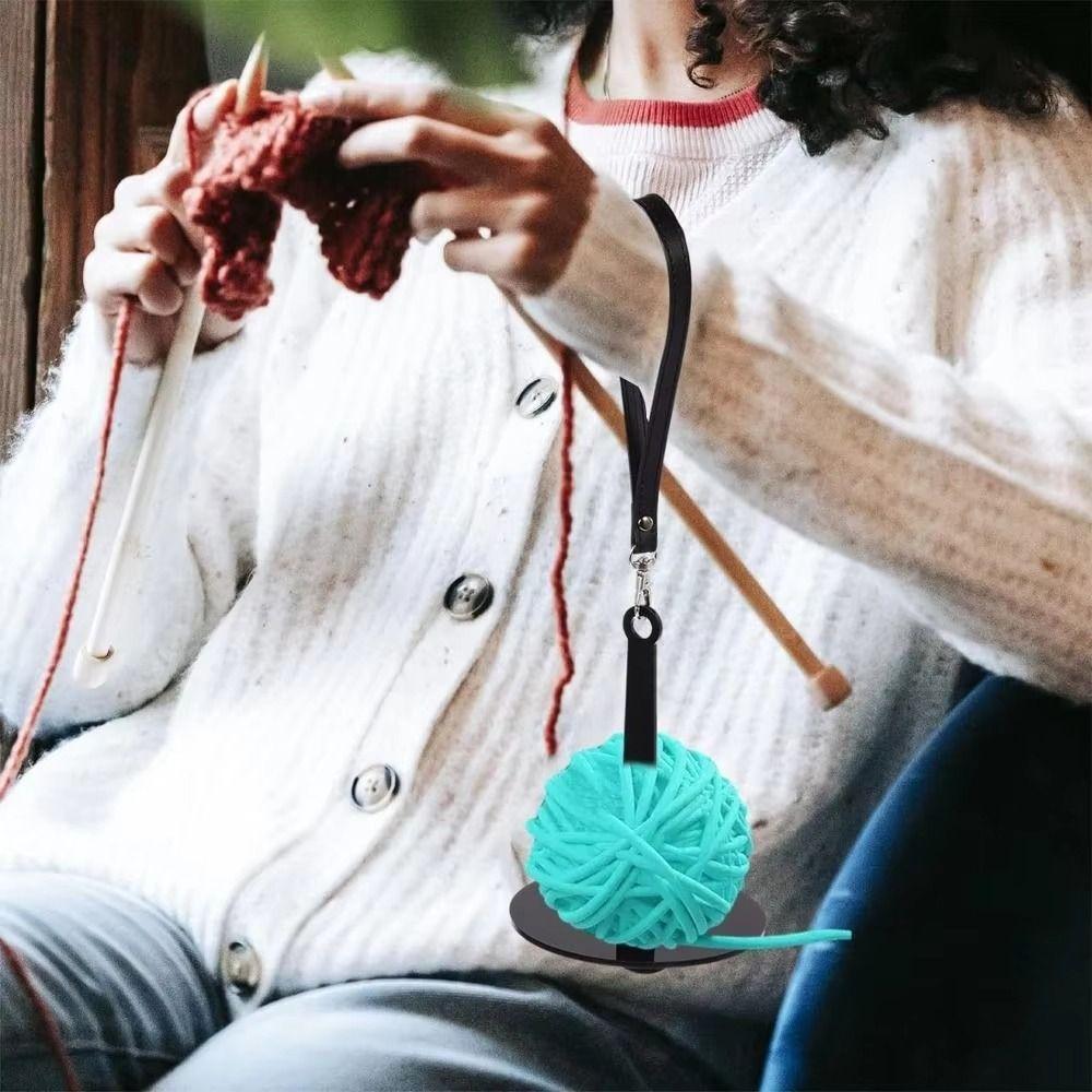 Акриловый органайзер для пряжи Предотвращает запутывание пряжи Стойка для хранения вязальной пряжи Портативный держатель для мотков пряжи