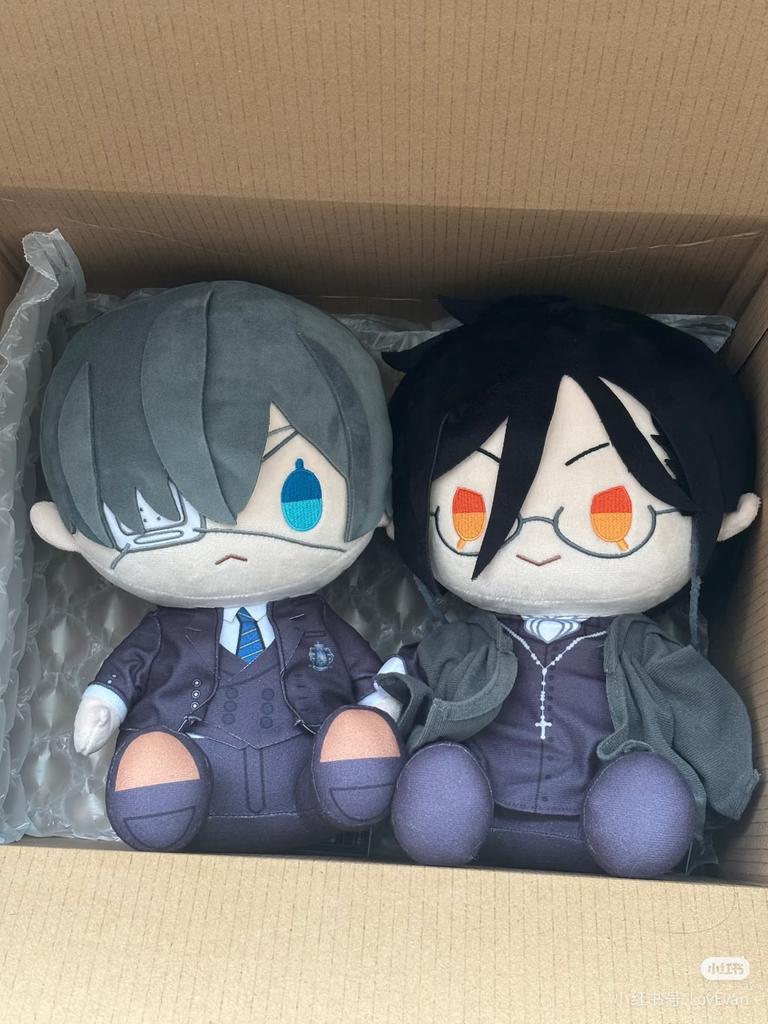Aniplex Черный дворецкий Арка школы-интерната Чиби Сидящие плюшевые куклы Себастьян Михаэлис Сиэль Фантомхайв Аниме Подарки для фанатов