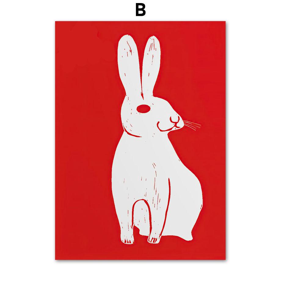 Дэвид Шригли Винный поезд кролик забавные настенные художественные принты холст живопись абстрактный плакат на скандинавскую тему настенные панно Декор в гостиную