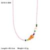 Jewelry Fish Pendant Necklace Bohemia Beads Chain Choker Trendy Mini Fish Necklace  Summer