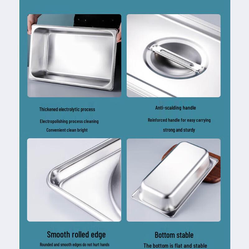 304 Stainless Steel Rectangular Food Pan