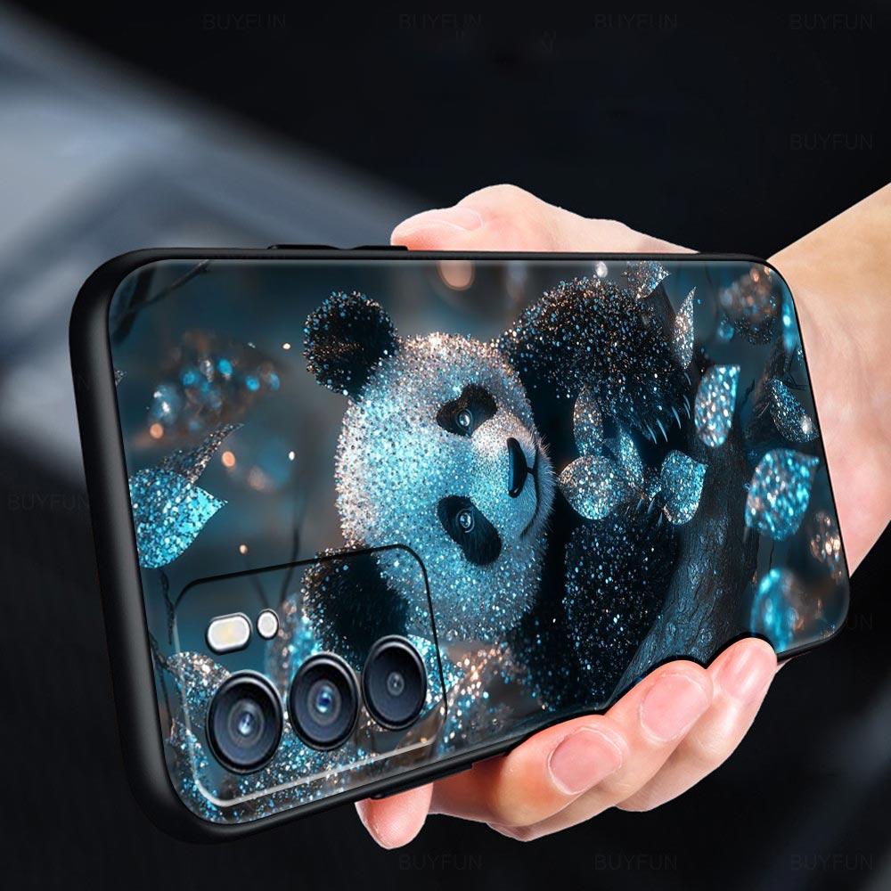 Чехол для телефона с пандами для Oppo Reno 13 12 11 10 7 F Find X5 X6 A98 A80 A79 A78 A57 A54 A31 A17 Pro 5G Мягкий ТПУ Чехол Fundas Сумки
