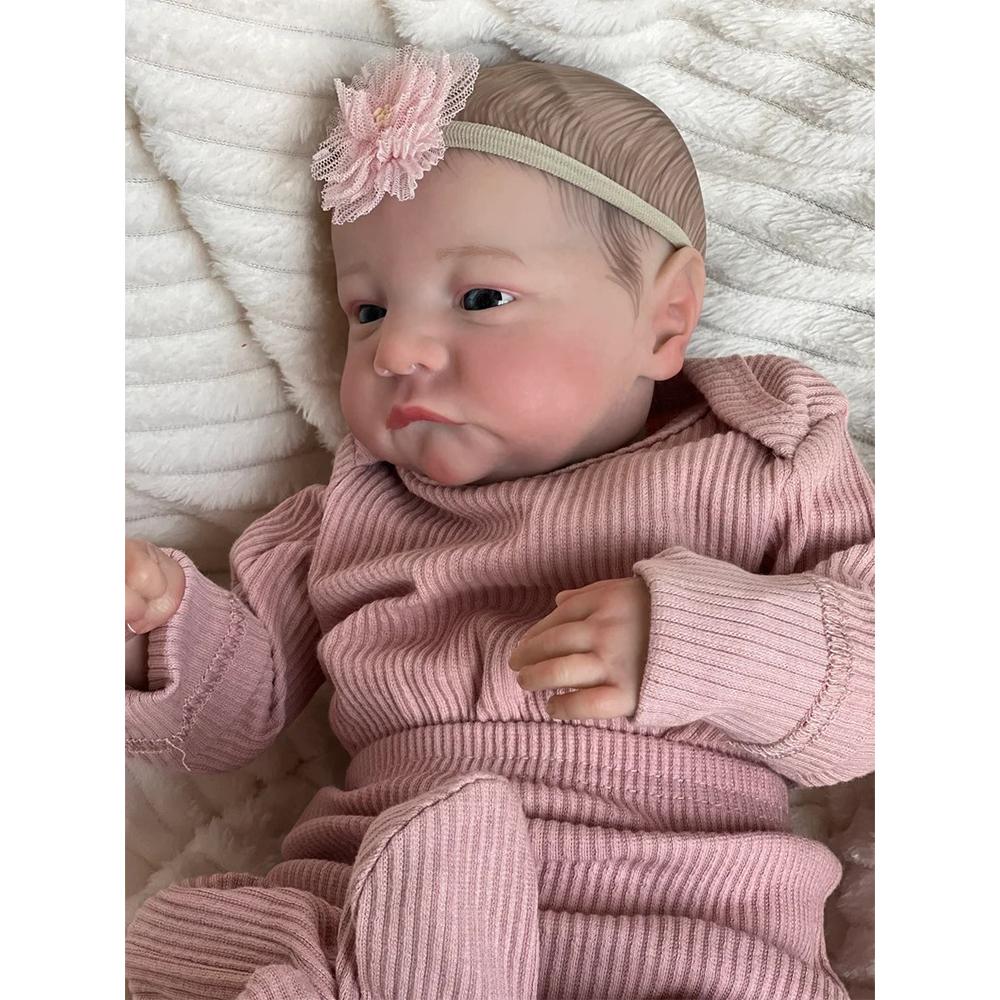 49 см Reborn Baby Doll Levi Lovely Awake Baby Toy Ручная работа Новорожденная кукла Bebe для детей Подарки